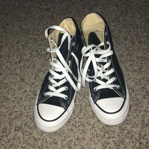 High top black chucks